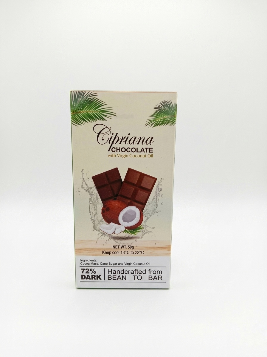 Cipriana Chocolate 72% Dark w/ VCO 50g
