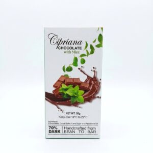 Cipriana Chocolate 70% Dark w/ Mint 50g