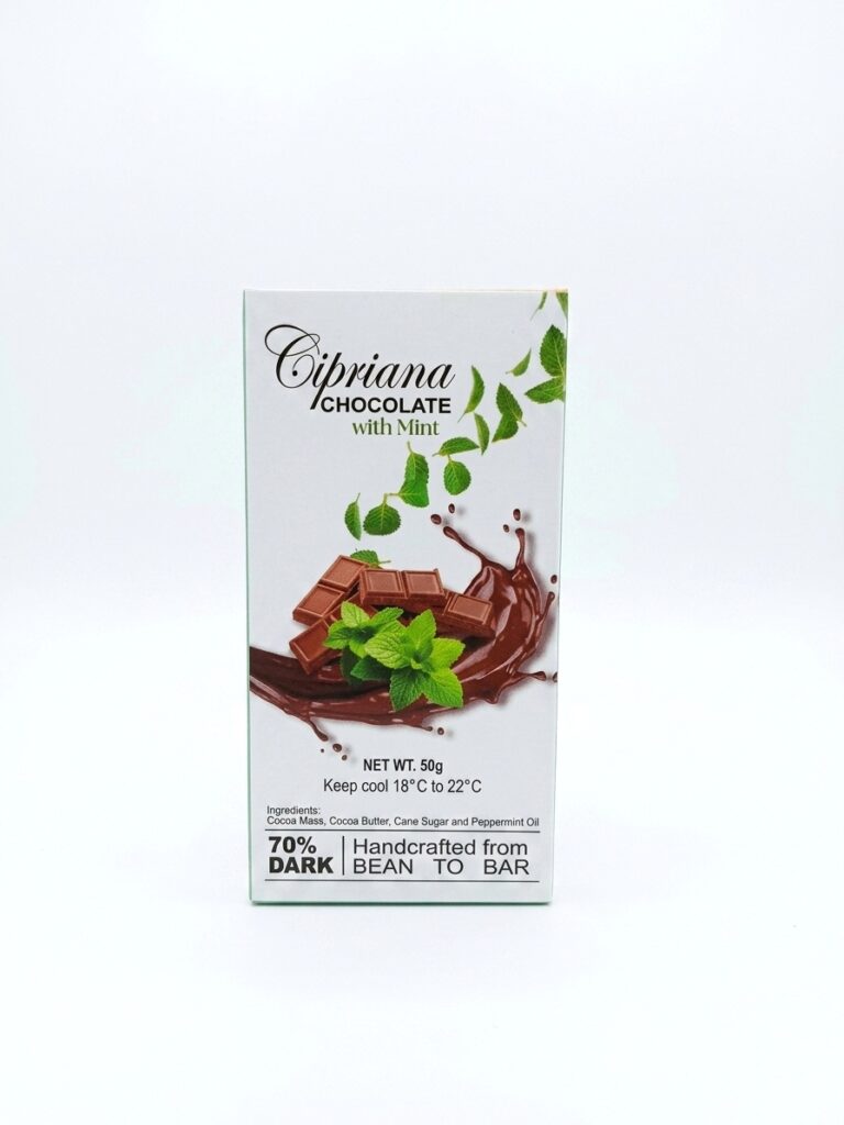 Cipriana Chocolate 70% Dark w/ Mint 50g