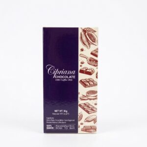 Cipriana Chocolate 65% Dark w/ Coffee Bits 50g