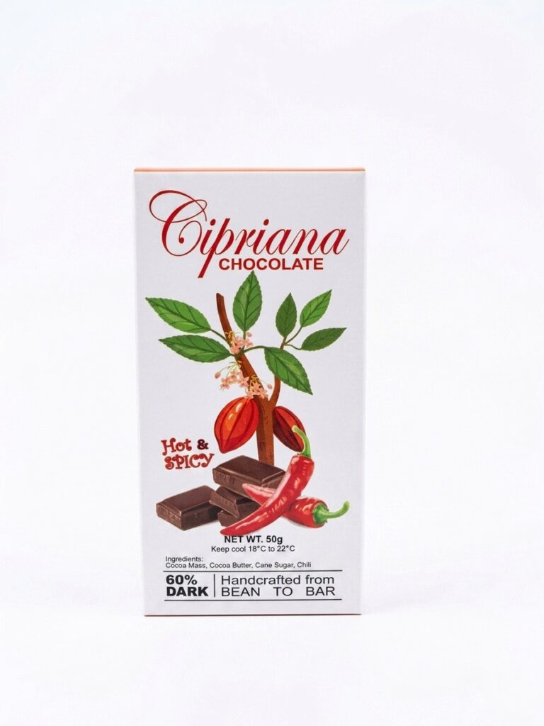 Cipriana Chocolate 60% Dark Hot & Spicy 50g