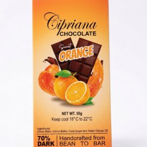 Cipriana Chocolate 70% Dark Sweet Orange 50g