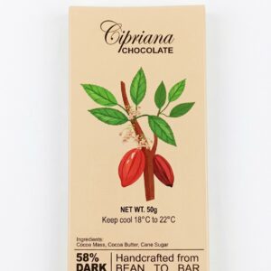 Cipriana Chocolate 58% Dark 50g
