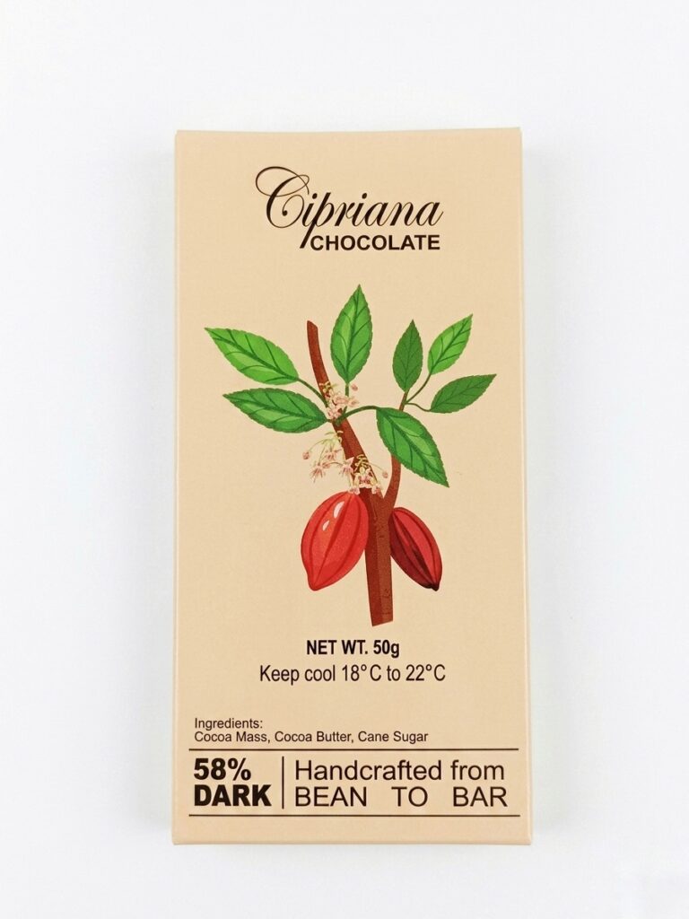 Cipriana Chocolate 58% Dark 50g