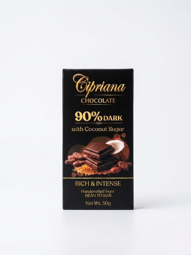 Cipriana Chocolate 90% Dark w/ Coconut Sugar 50g